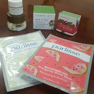 Farmacy skincare & Purlisse sheet masks